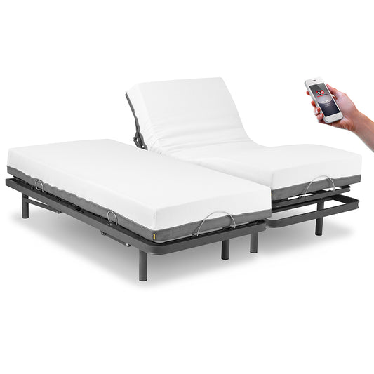 Lit mariage articulé erwin et matelas elion